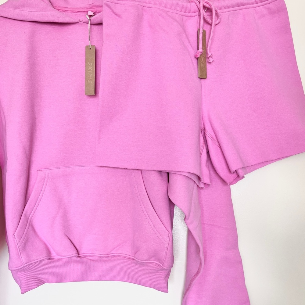 Skims cotton fleece bubblegum set